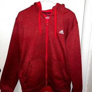 Red Adidas Zip Up Jacket